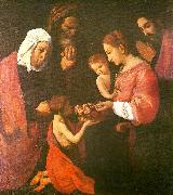 Francisco de Zurbaran the holy family, st. joaquim and st. oil on canvas